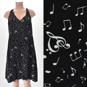 Womans Torrid Boho Dress Music Notes Size 18